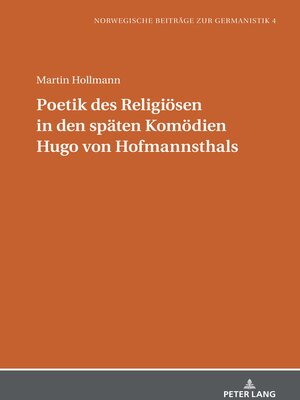 cover image of Poetik des Religioesen in den spaeten Komoedien Hugo von Hofmannsthals